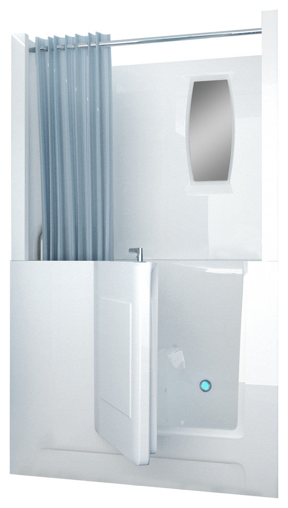 MediTub Walk-In 27 x 47 Right Drain White Air Jetted Walk-In Bathtub