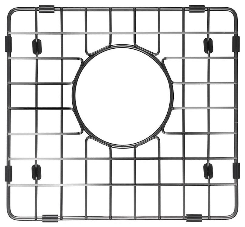 Starstar Sink Protector, Matte Black Stainless Steel, Bottom Grid, 12x11