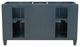 61" Double Sink Vanity, Dark Gray Finish With White Carrara Marble
