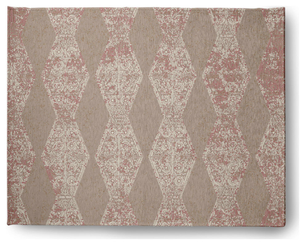 Pyramid Stripe Chenille Rug, Tan, 8'x10'