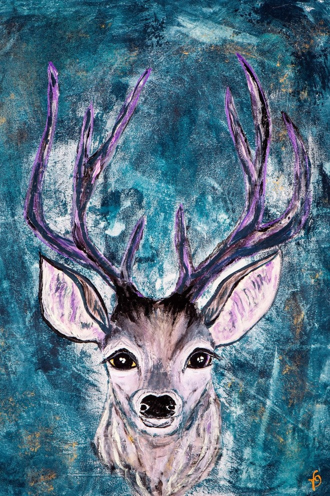 "Celeste" Painting Print on Wrapped Canvas, 16"x24"