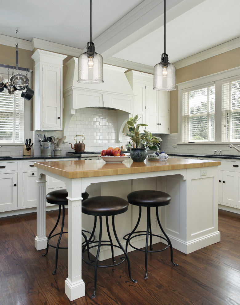 Zlite 340P8-MB 1-Light Pendant, Clear Seeded