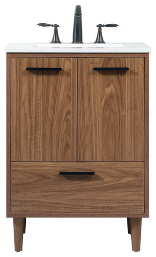 Bailey 19" Modern Walnut Brown-Light Bathroom Vanity