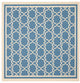 Safavieh Courtyard Cy6916-243 Blue, Beige Area Rug, 7'x7' Square
