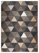 Plaza Triangles Reversible Indoor/Outdoor Area Rug, Charcoal, 3'3"x5'