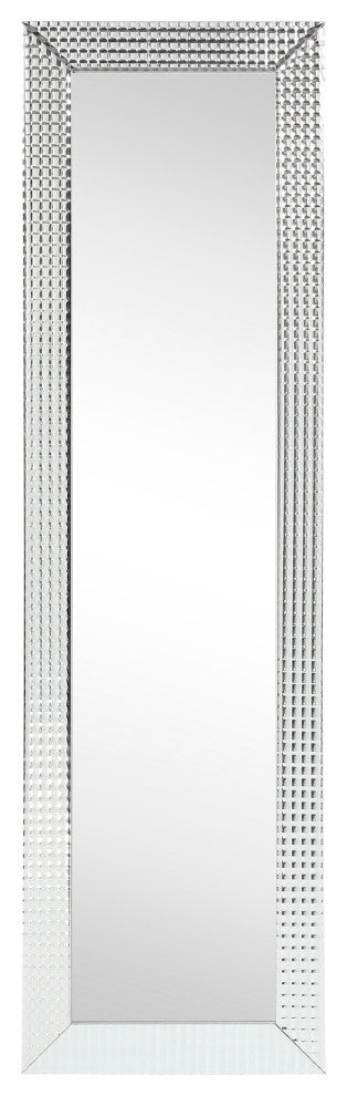 Bling Beveled Cheval Mirror, Full-Length Mirror, Floor Mirror, 64"x18"