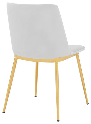 Messina White Velvet 7-Piece Rectangular Dining Set