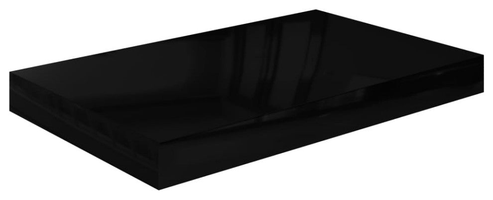 vidaXL Wall Shelves Floating Shelves Display Shelves 2 Pcs High Gloss Black