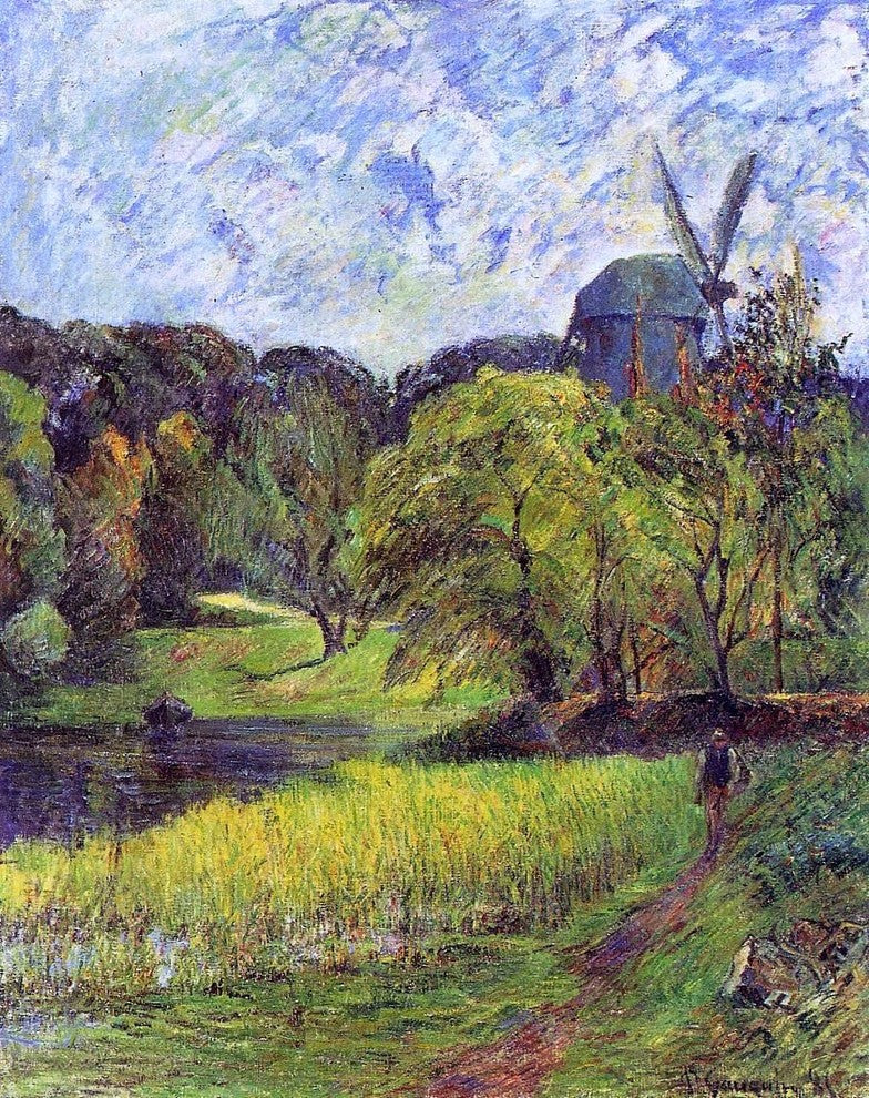 Paul Gauguin Windmil Ostervold Park, 20"x25" Wall Decal
