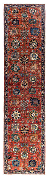 Serapi One-of-a-Kind Hand-Knotted Runner Rug Red, 2' 9" x 11' 8"