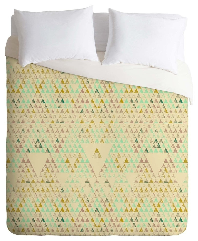 Deny Designs Pattern State Triangle Lake Duvet Cover - Lightweight