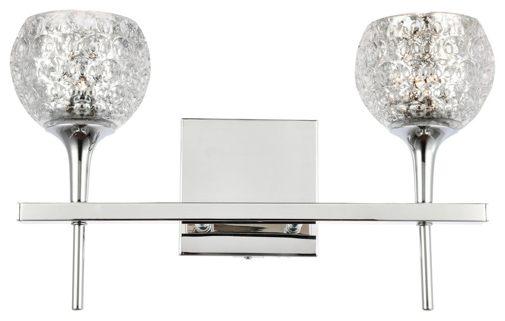 Woodbridge Lighting Bristol 2-Light Bath, Mercury Crystal Ball