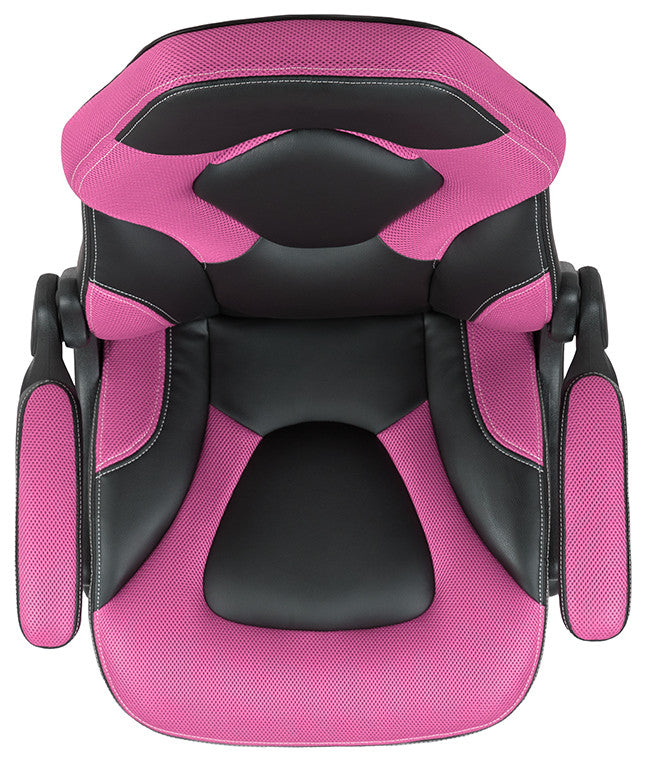 X10 Ergonomic Gaming-Office-Computer Adjustable Swivel Chair-Flip-up Arms, Pink