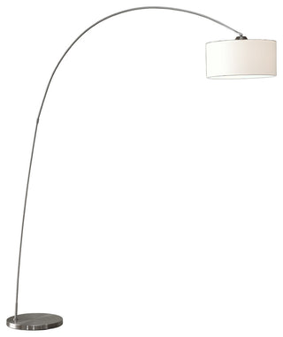Adelina Arched Brushed Steel Floor Lamp