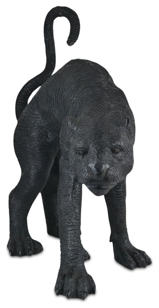 Standing Black Panther Bronze