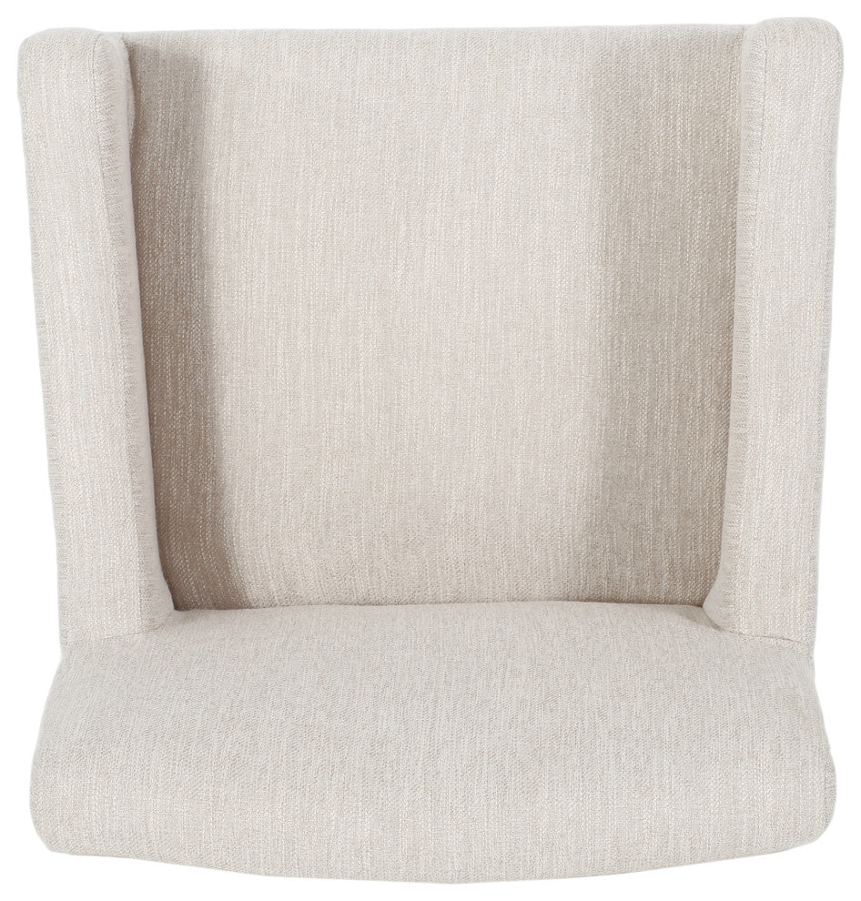 Chaparral Contemporary Fabric Upholstered Wood 26" Counter Stools, Set of 2, Beige/Weathered Natural