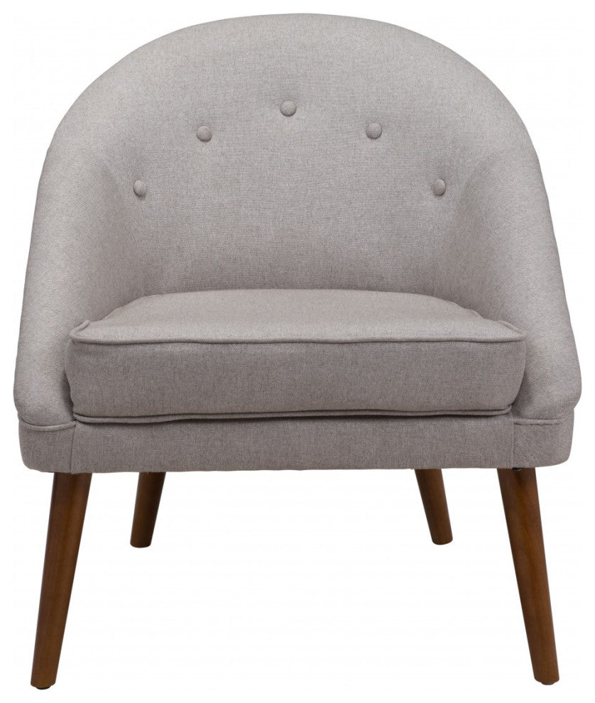 Light Gray Wooden Deep Chair