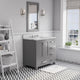 36" Wide Cashmere Gray Single Sink Bathroom Vanity, Faucet Included