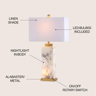 Elizabeth Alabaster LED Table Lamp