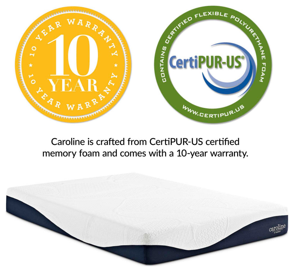 Caroline 10" Full Memory Foam Mattress