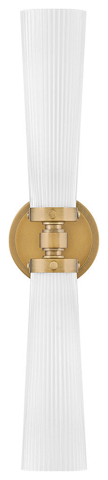 Hinkley Jude Medium Two Light Vanity, Heritage Brass