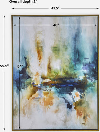 Uttermost 32322 Excursion 56" x 42" Framed Abstract Painting - Multicolored