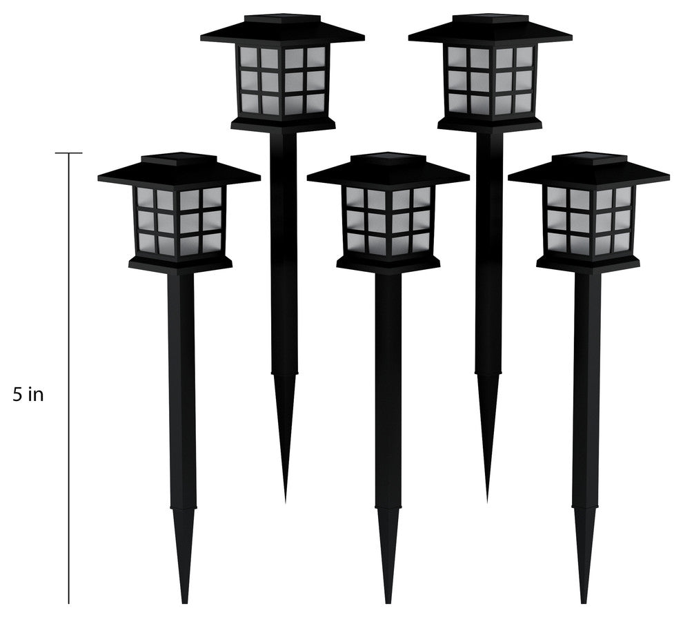 Solar Pathway Coach Lights- 15" Set of 6 by Pure Garden