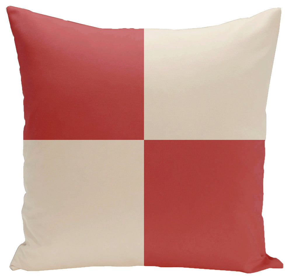 Holiday Brights Collection Geometric Outdoor Pillow, Bulb, 18"x18"