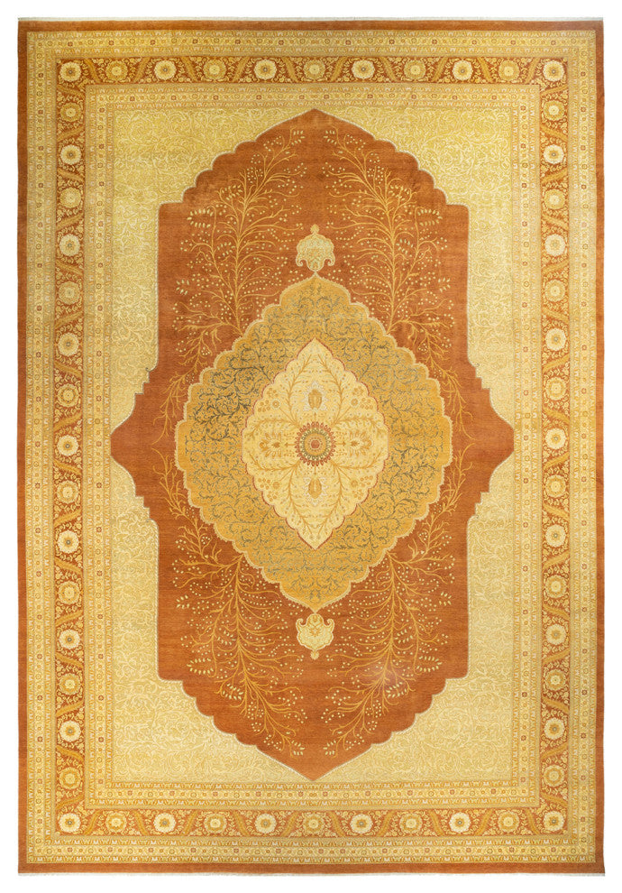Mogul, One-of-a-Kind Hand-Knotted Area Rug Brown, 12'5"x17'9"