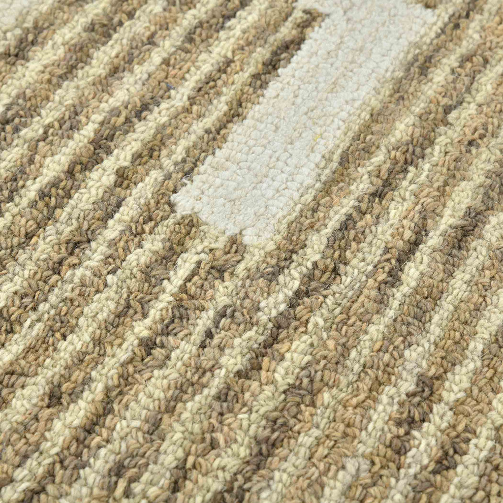Chicago Turlen Area Rug, Beige, 2' x 3', Geometric