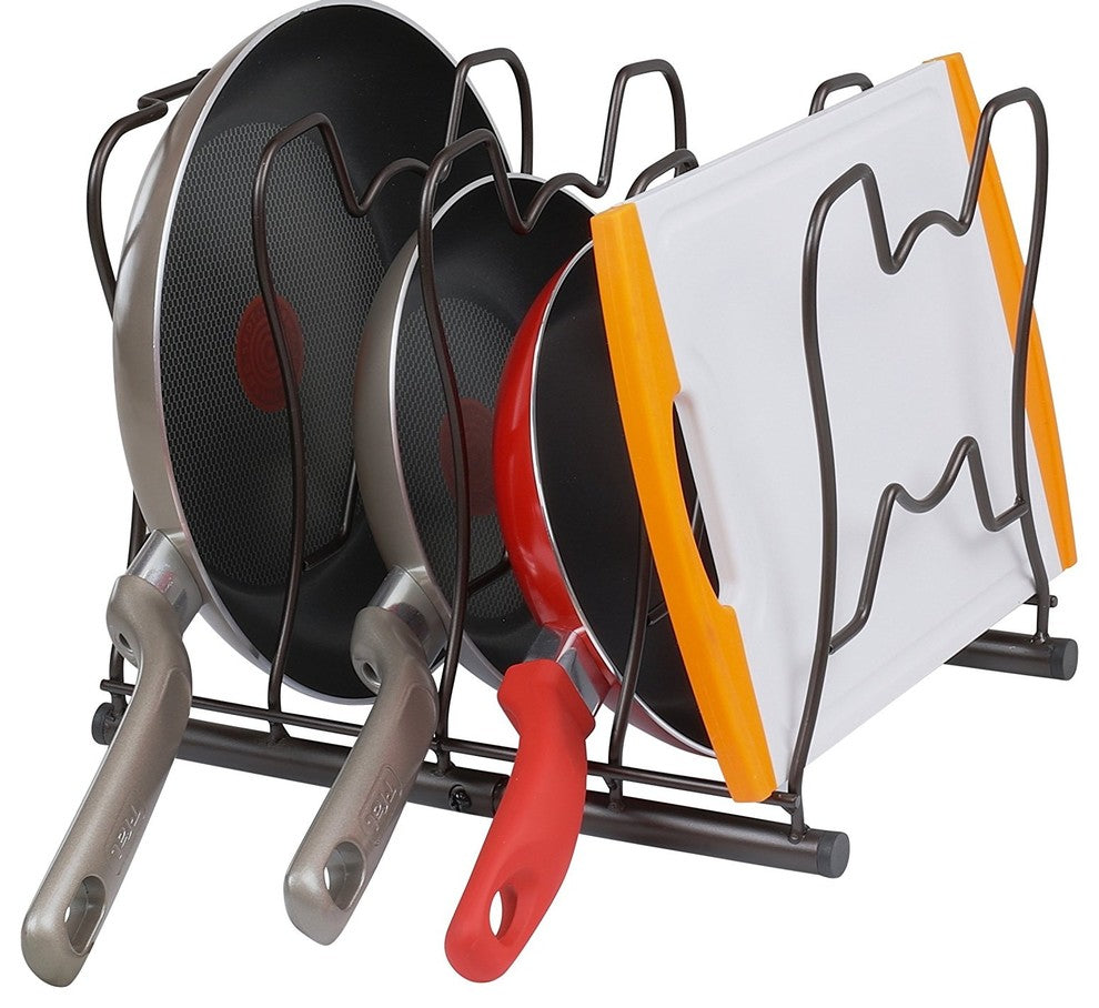 Kitchen Cabinet Pantry Pan and Pot Lid Organizer Rack Holder