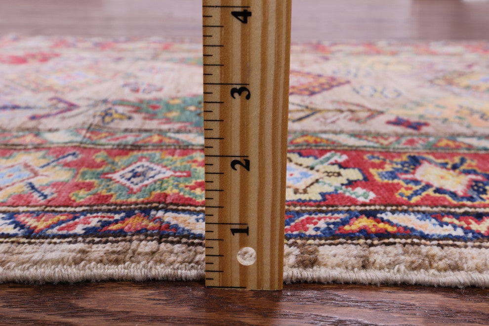 Runner Super Kazak Handmade Wool Rug 2' 9" X 10' Q7702