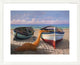 "Barche Sulla Spiaggia" Framed Digital Print by Adriano Galasso, 33x27"