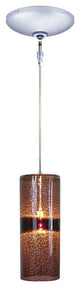 Light Low Voltage Pendant And Canopy Kit, Amber Bronze, Purple Chrome