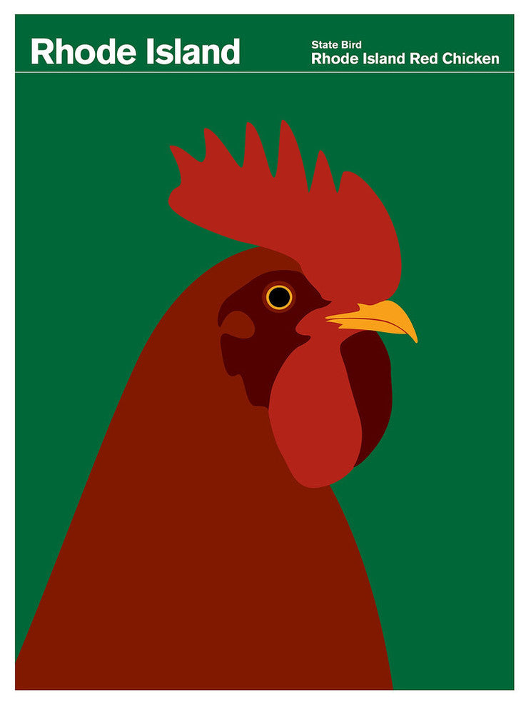 Rhode Island Red Chicken Print