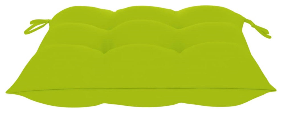 Vidaxl Garden Chairs, Set of 4, With Bright Green Cushions Solid Teak Wood