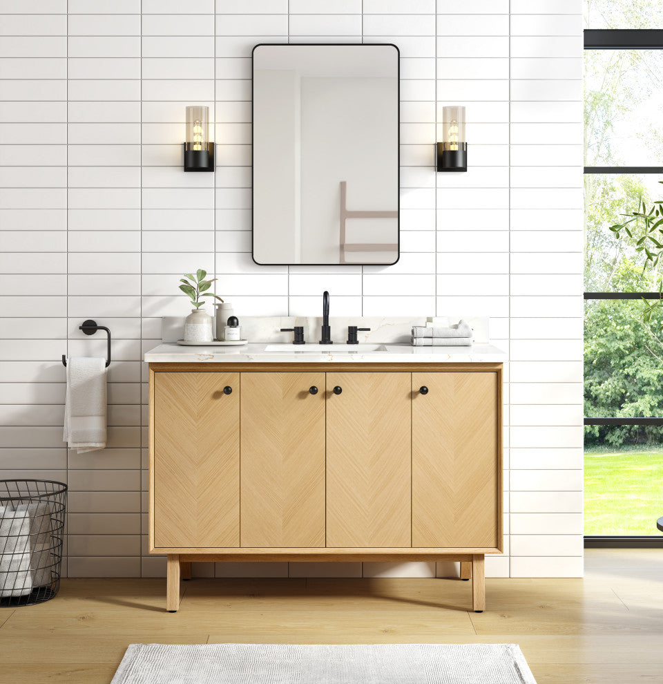 Adelle Vanity Combo Collection, Natural Oak, 49