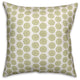 Tan Floral Pattern Outdoor Throw Pillow, 18"x18"