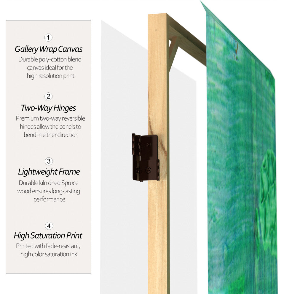 6' Tall Double Sided Ravello Canvas Room Divider