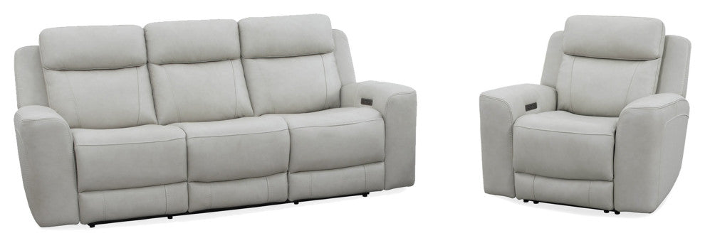 Parker Living Calgary Power Reclining Sofa and Recliner, Stone