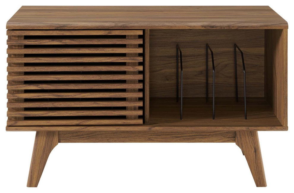 Render Vinyl Record Display Stand Walnut