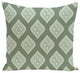 Tail Feathers Geometric Print Pillow, Herb Green, 20"x20"