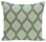 Tail Feathers Geometric Print Pillow, Herb Green, 20"x20"