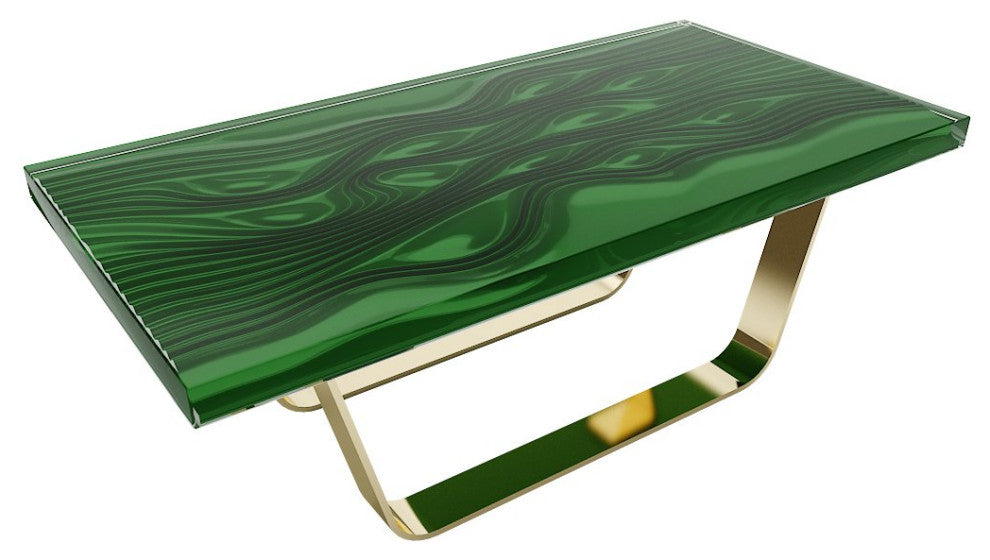 Modern Bubbles Coffee Table, Green, W: 31.5"?, 80cm X L: 63.0"?, 160cm