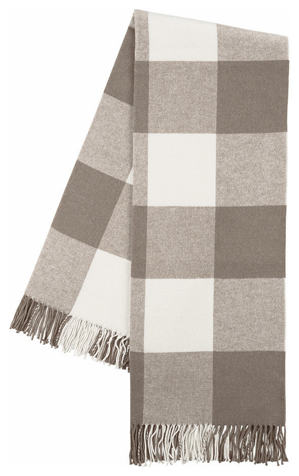 Buffalo Check Throw, Barnwood