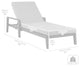 Cayman Outdoor Adjustable Chaise Lounge Chair in Aluminum with Gray Cushions