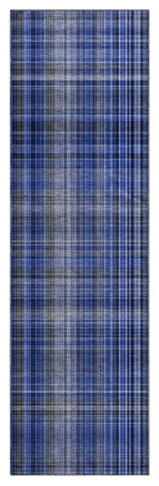 Premium Machine Washable Mayfield AMF541 Navy 2'3" x 7'6" Runner Rug