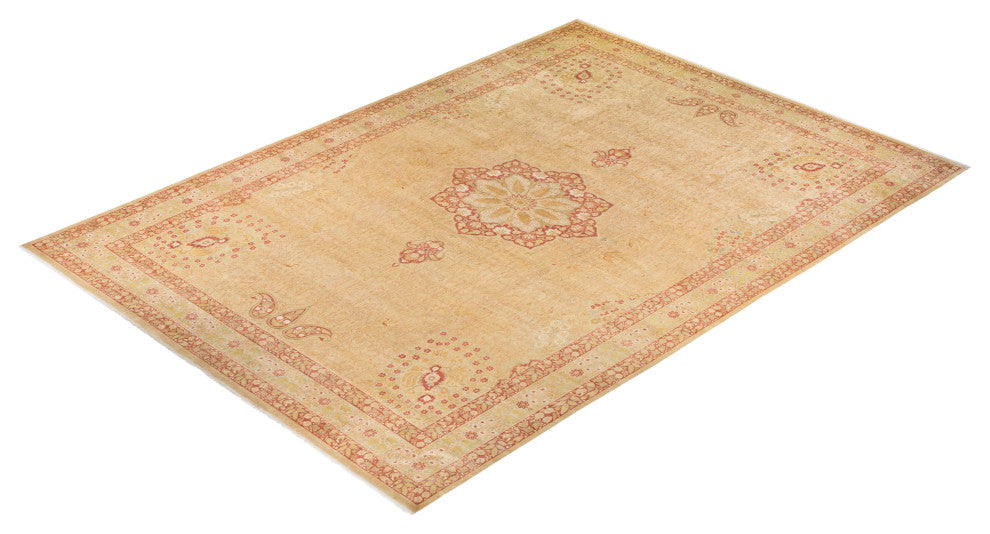 Mogul, One-of-a-Kind Hand-Knotted Area Rug Yellow, 12'2"x17'6"