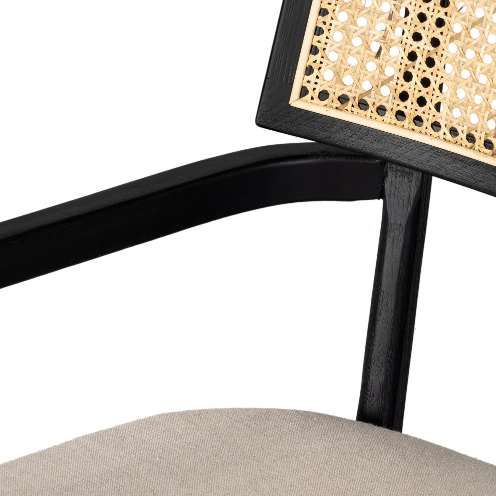 Britt Dining Armchair-Savile Flax