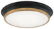 Matteo Lighting M11202BKAG Ceiling Mount, Black / Aged Gold Brass Finish